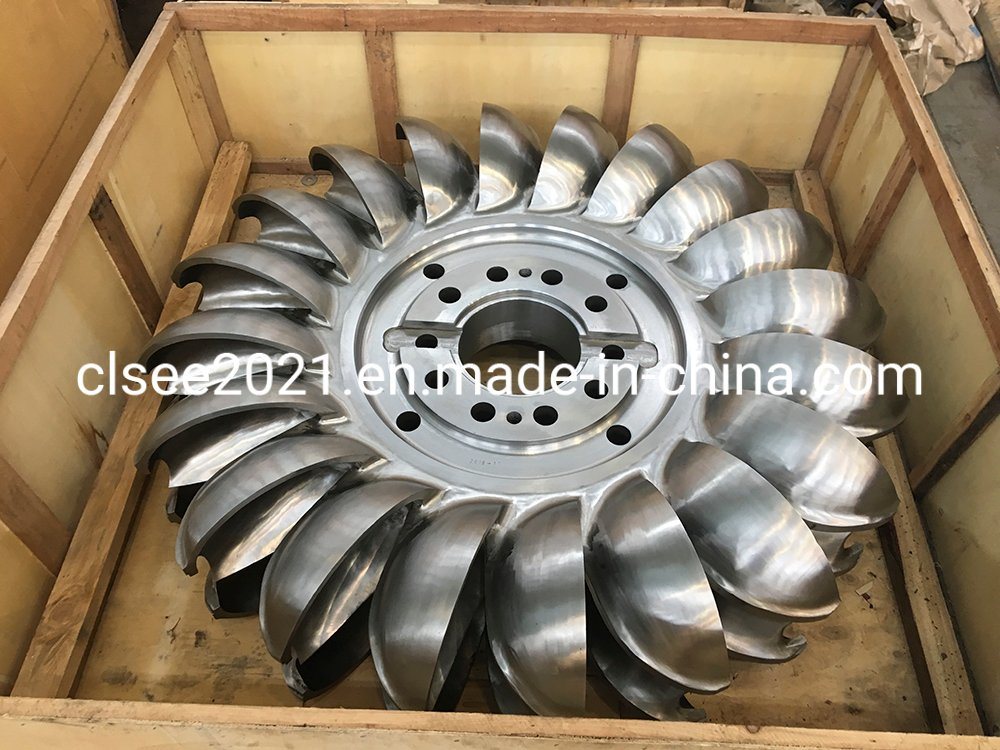 Horizontal Micro Pelton Turbine Runner Small Hydro Power Project